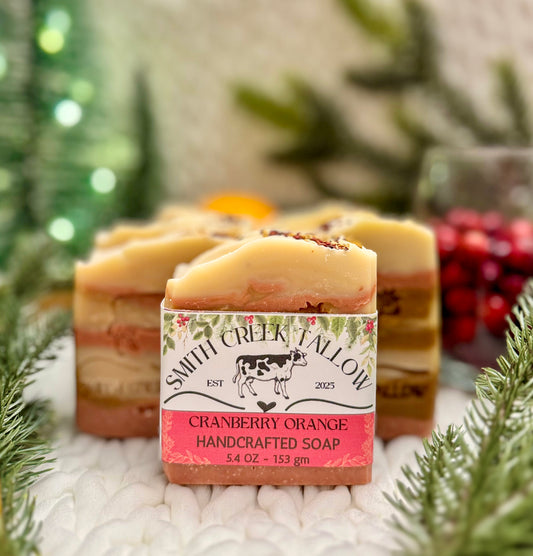 CRANBERRY ORANGE Handcrafted Soap
