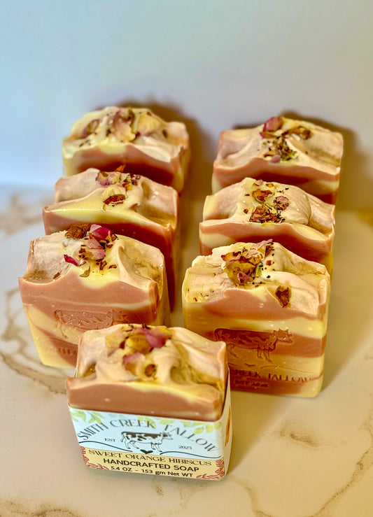 SWEET ORANGE HIBISCUS Handcrafted Soap