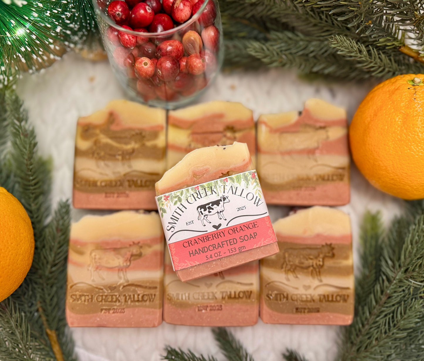 CRANBERRY ORANGE Handcrafted Soap