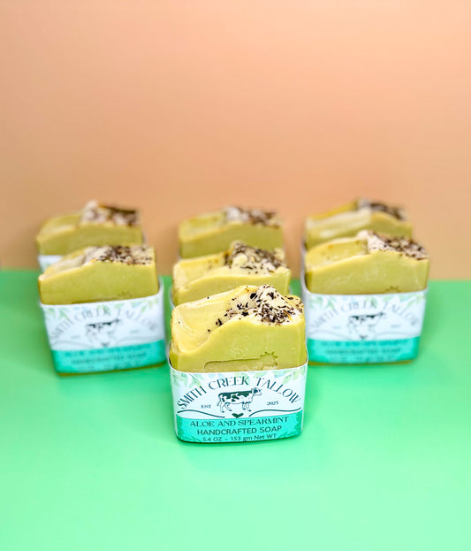 ALOE AND SPEARMINT Handcrafted Soap
