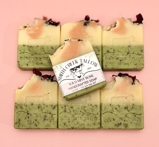 WILD MINT ROSE Handcrafted Soap