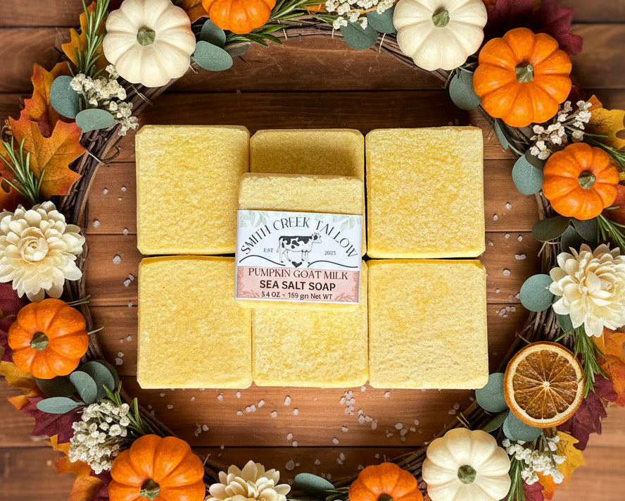 PUMPKIN GOAT MILK SEA SALT Handcrafted Soap