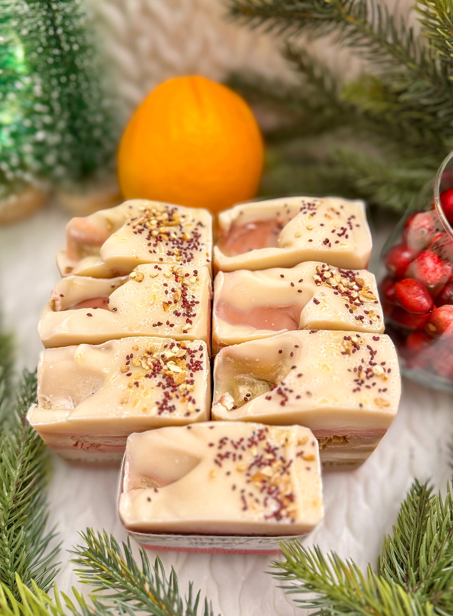 CRANBERRY ORANGE Handcrafted Soap