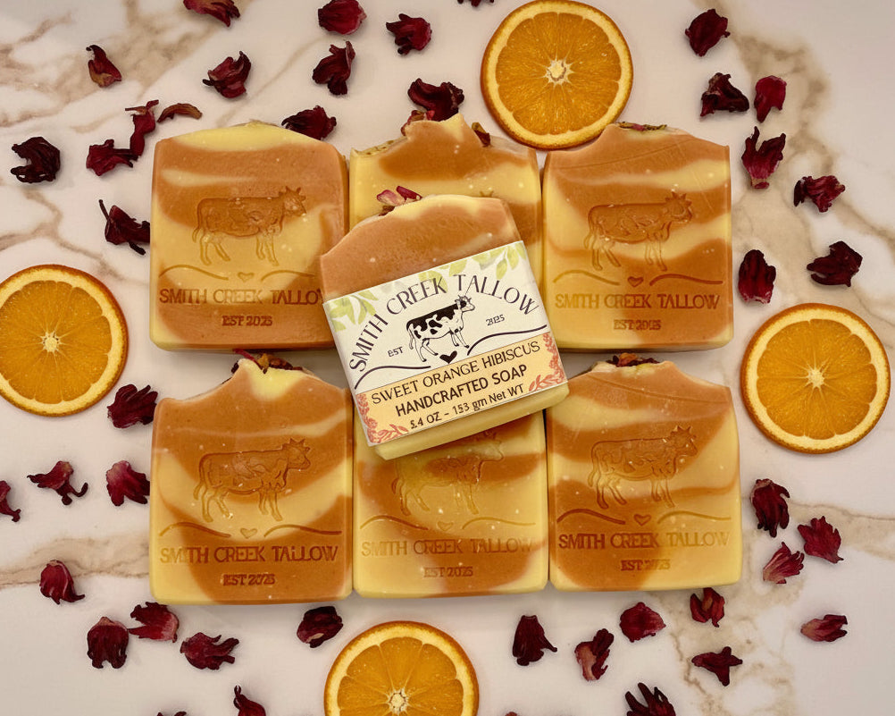 SWEET ORANGE HIBISCUS Handcrafted Soap